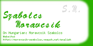 szabolcs moravcsik business card